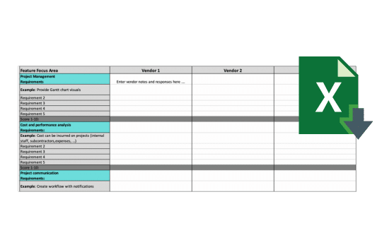 Modèle de tableau de budget prévisionnel de projet