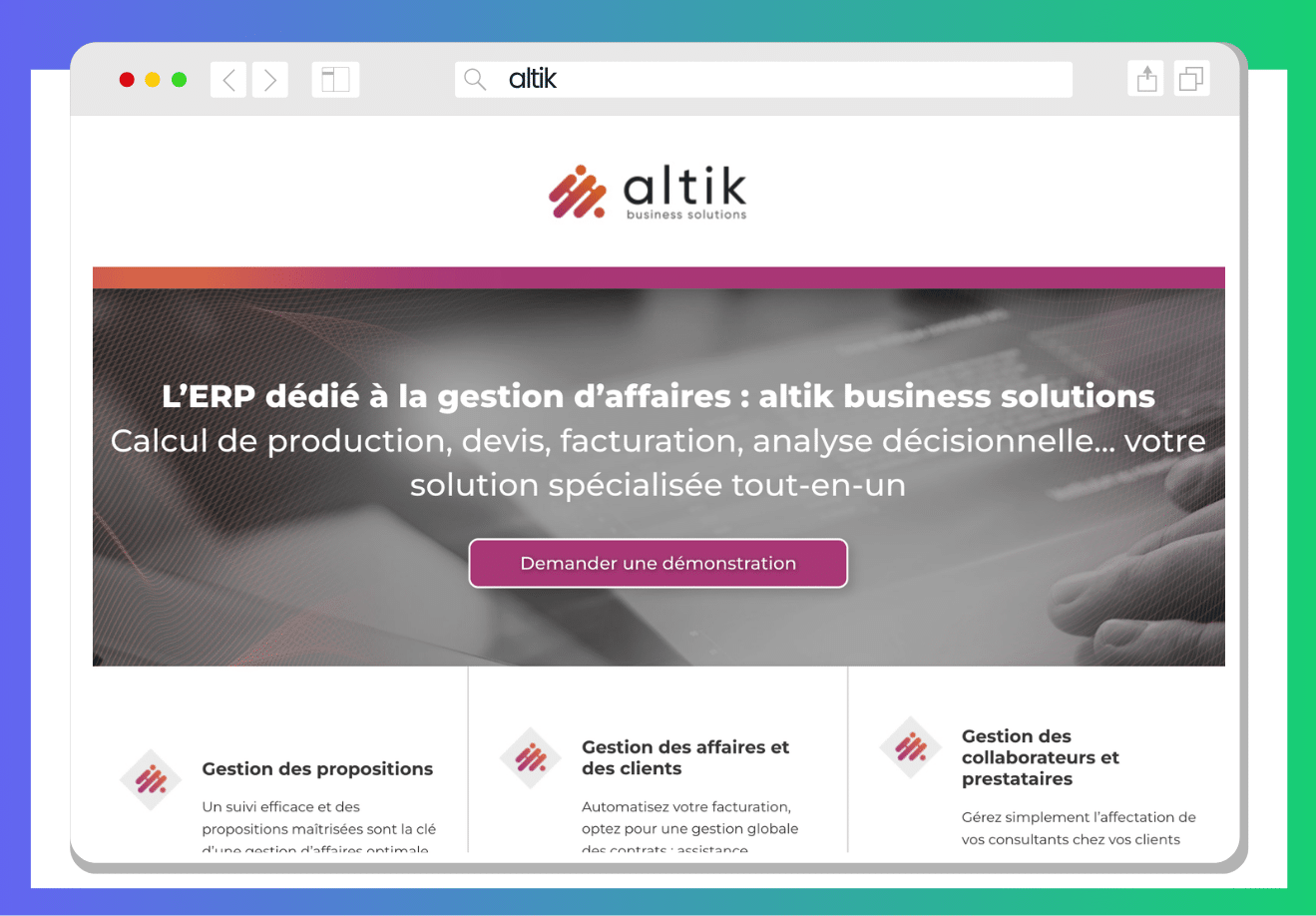 ERP for IT Services : Altik